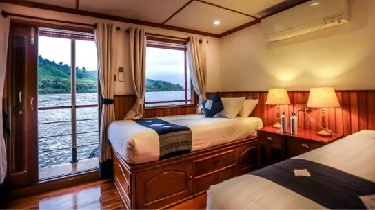 Laos Pandaw Twin With River View