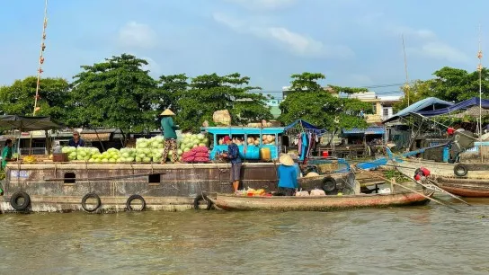 Busy Cai Rang floating market