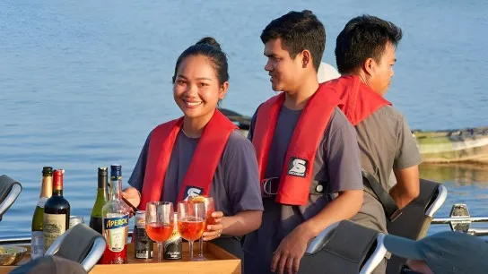 Smiling and Attentive Sundowner