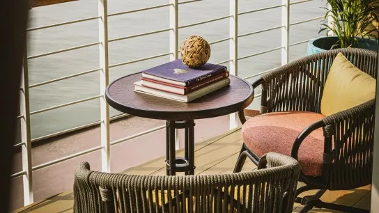 Relax on the private balcony