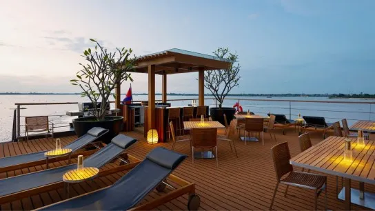 Grand Sundeck For Mekong Riverside Views