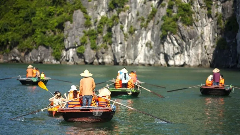 Bamboo boat trip