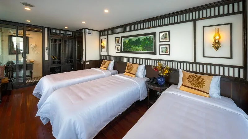 Triple beds for comfy overnight stay
