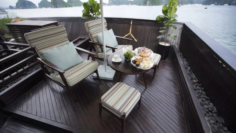 Spacious terrace in Hera Earth Suite