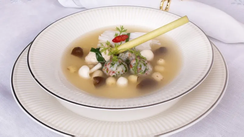 Colorful delicious soup