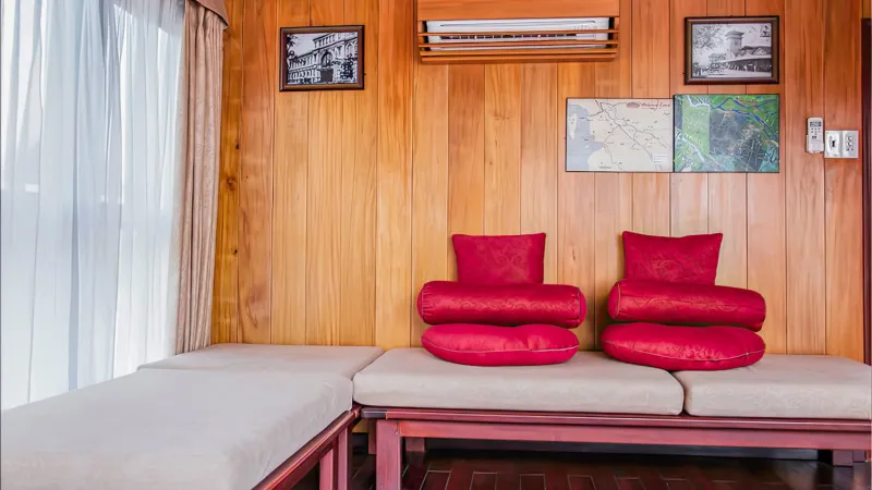 Cozy lounge on the boat