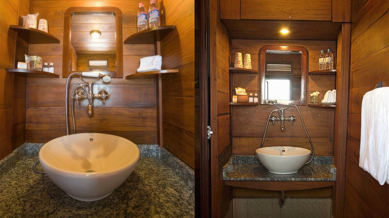 Wooden bathroom