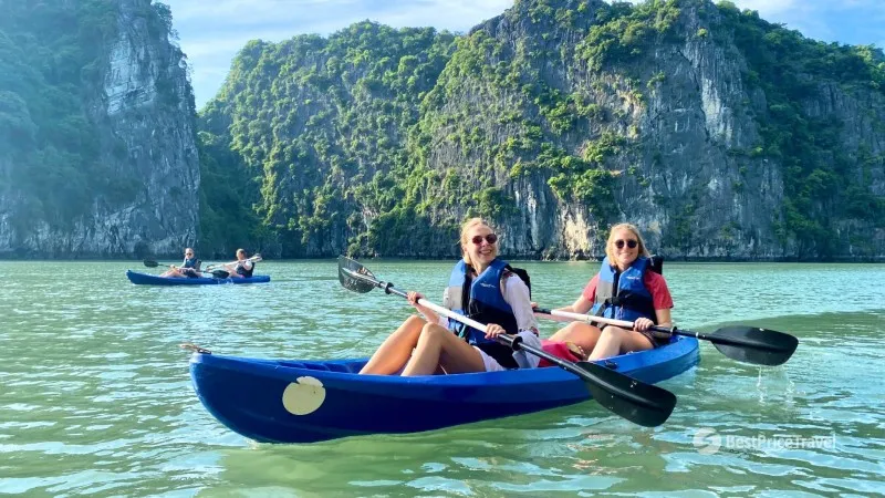 Amusing kayaking activity