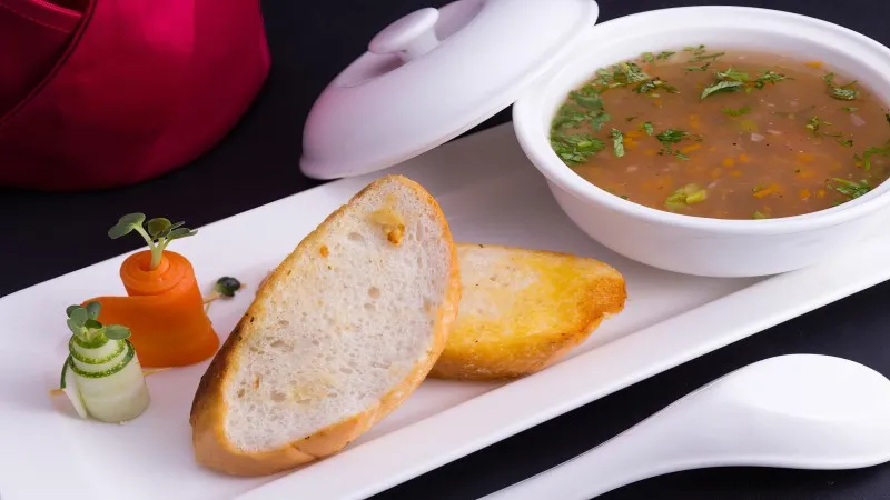 Hot soup will make you comfortable