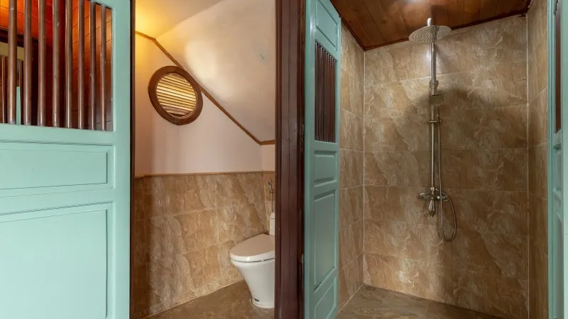 The shower area
