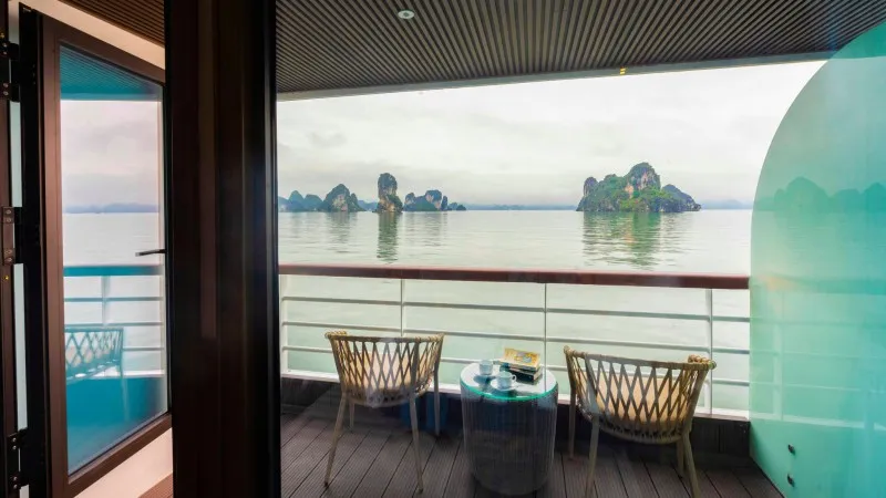 Private balcony in each cabin
