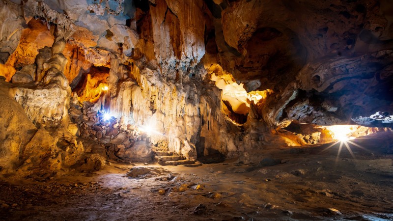 Explore Thien Canh Son Cave and admire the outstanding rock formations