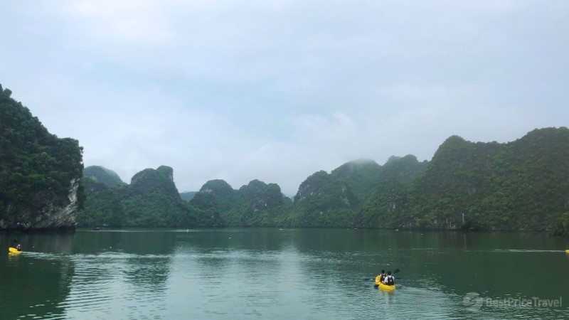 Tra Bau Area, where the clear sky, emerald sea, and majestic mountain blend harmoniously
