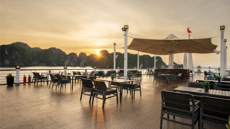 Sip a tasty cocktail on the sundeck