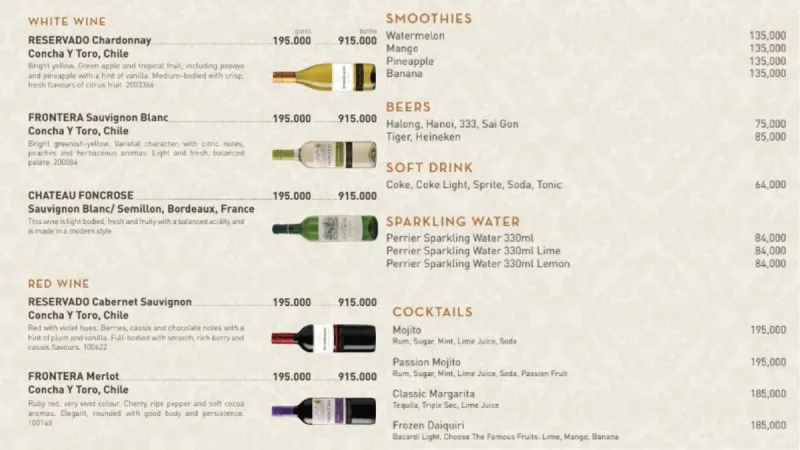 Drink Menu