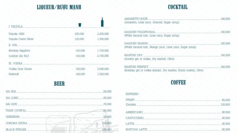Drink Menu