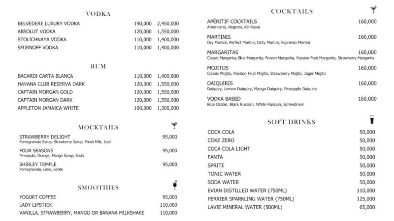 Drink Menu