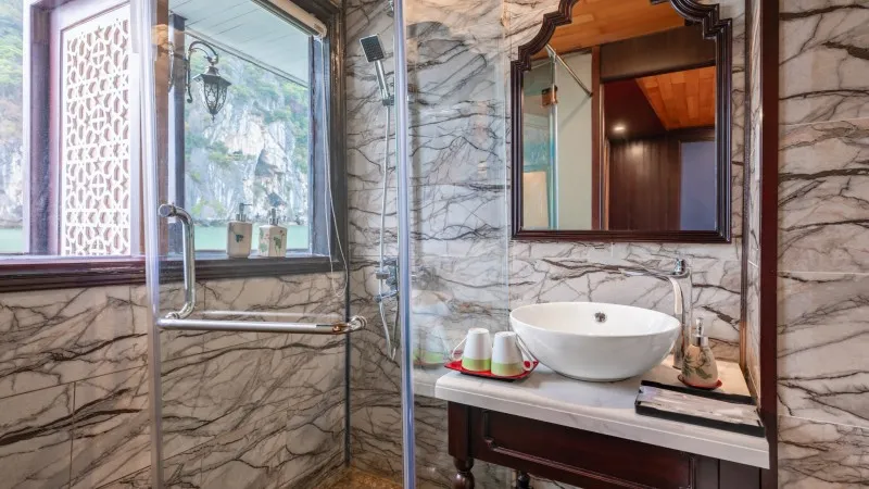 Bathroom with full amenities