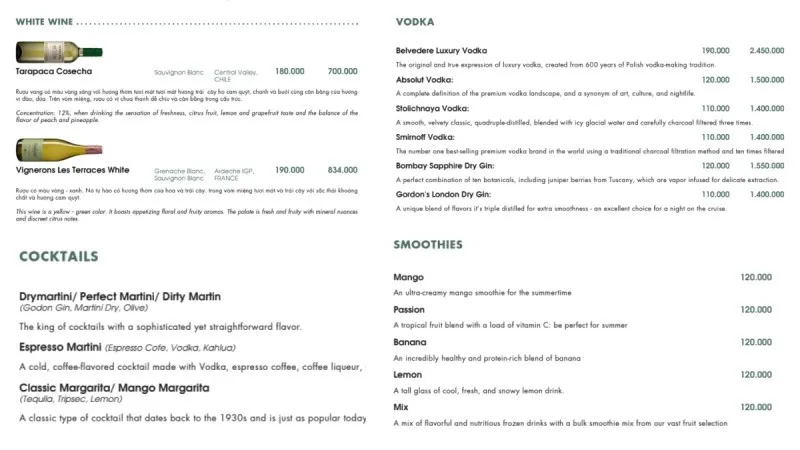 Drink Menu