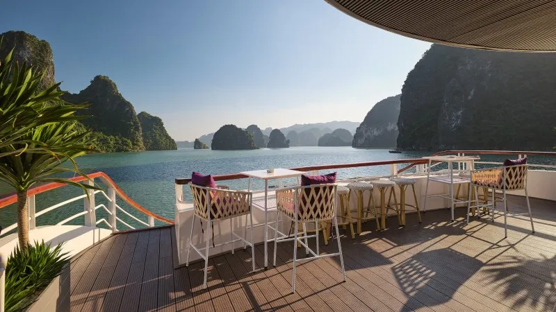 Get the peaceful atmosphere in the sundeck