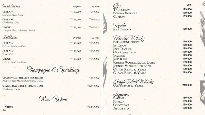 Drink Menu 1
