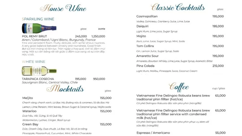 Drink Menu