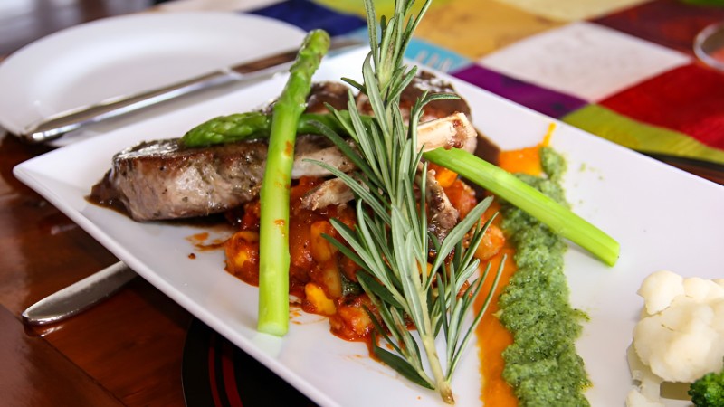 Delicious set menu dish