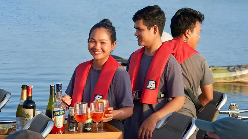 Smiling and Attentive Sundowner