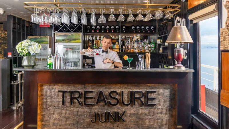 The bar counter