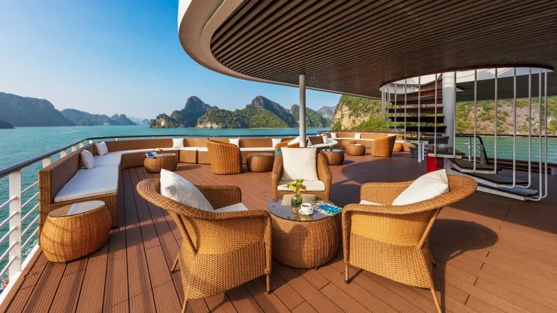 Outdoor lounge with breathtaking view