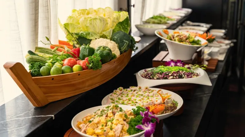 Buffet with Various Delicious Dishes