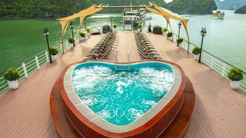 Romantic Heart-Shaped Jacuzzi