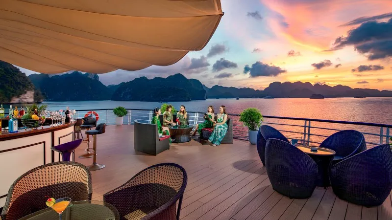 Breathtaking sunset from the sundeck