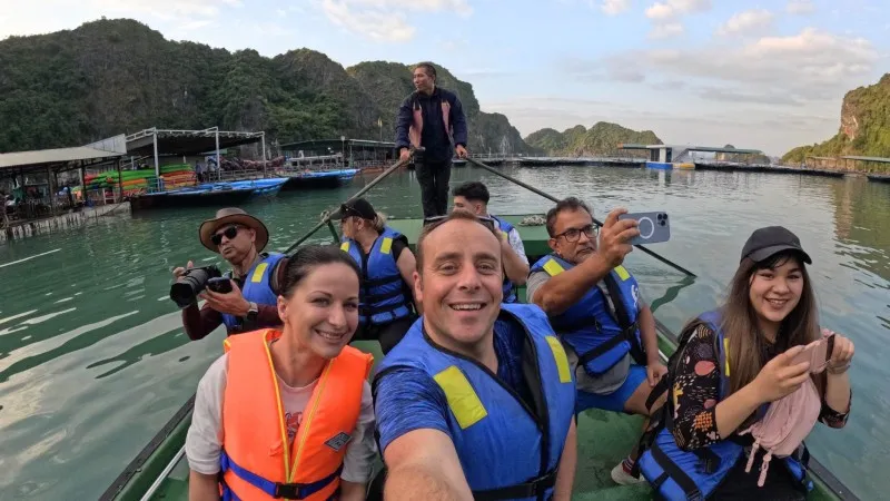 Bamboo boat ride