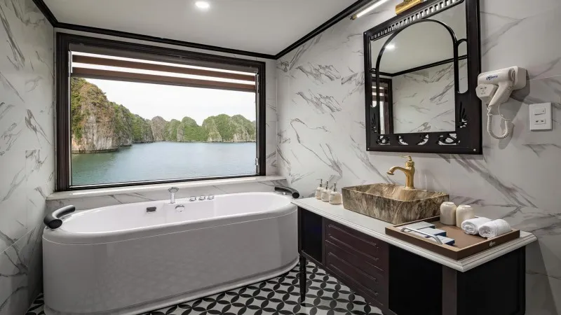 Clean Marble Bathroom