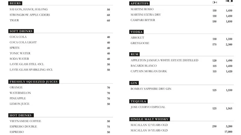 Drink List