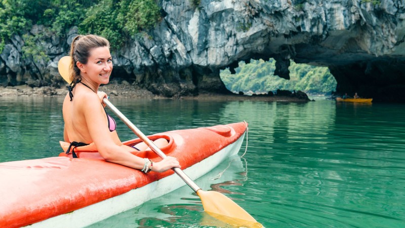 Kayak to the Luon Cave area and immerse yourself in its pristine natural beauty