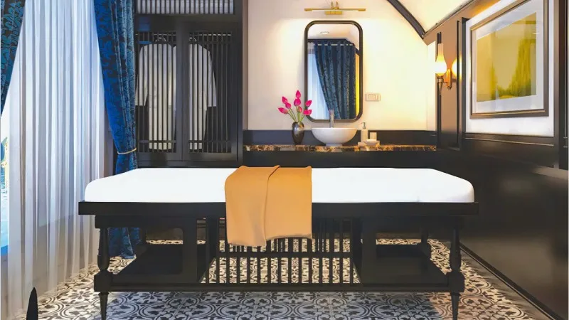 The serene spa room