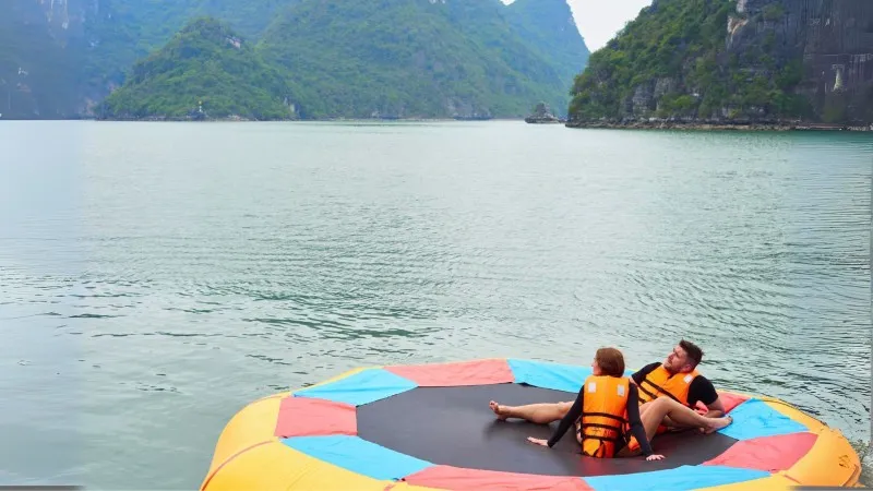 Water Activity On Giant Float
