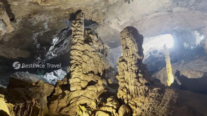 A stalagmite in Sung Sot Cave