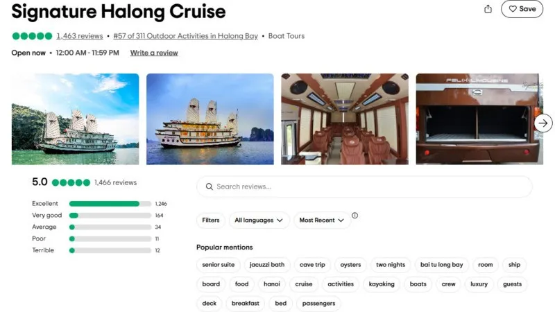 Signature Halong Cruise on Tripadvisor