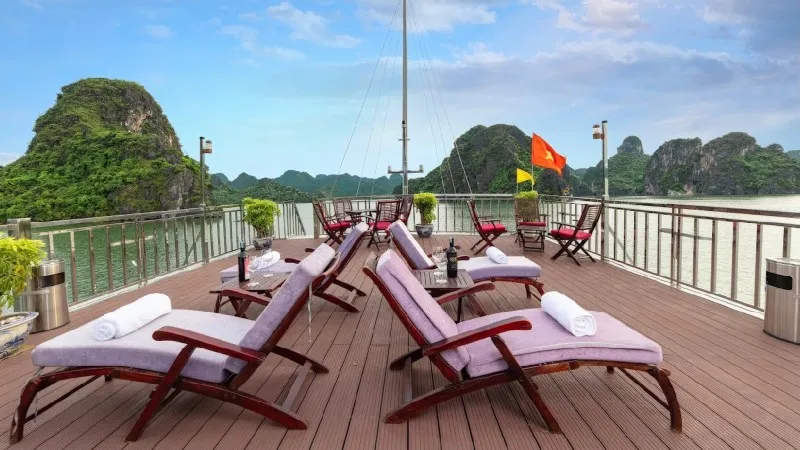 Unwind on the sun loungers
