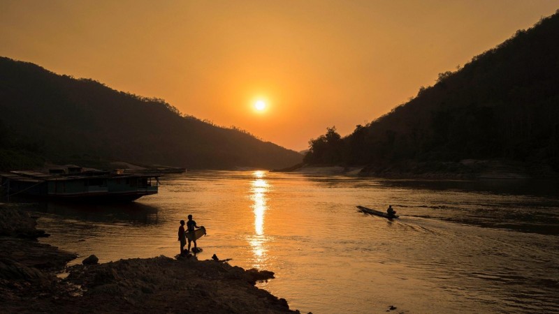 Gorgeous Sunset on the Mekong River