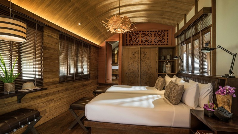 Twin beds room