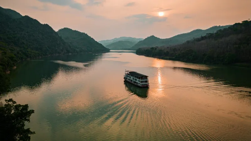 Cruising on the mighty Mekong River