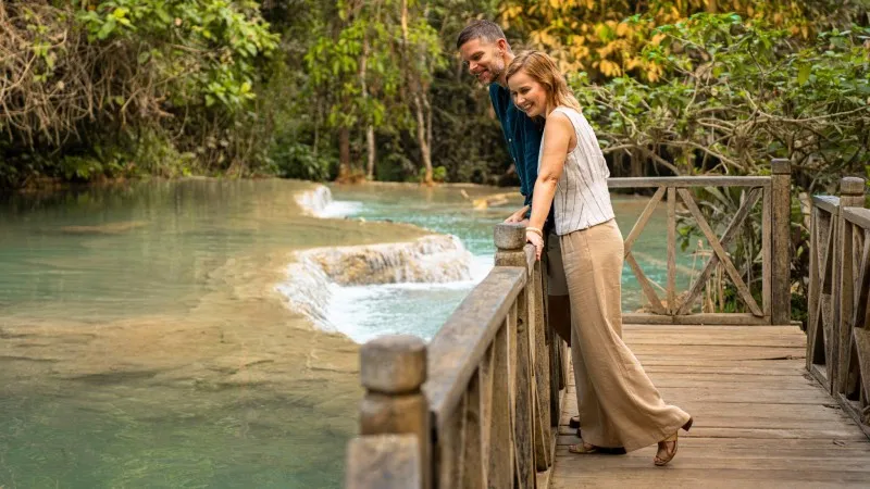 Visit Kuang Si Waterfall