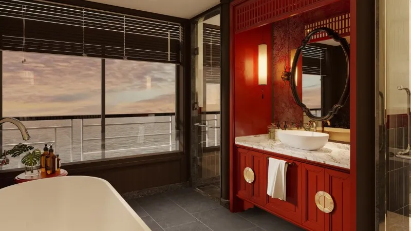 Large Bathroom With Jacuzzi Bathtub