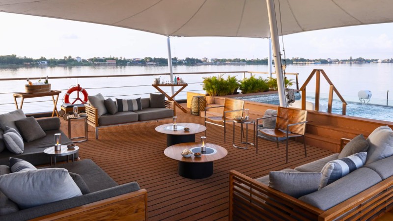 Outdoor Lounge To Enjoy Mekong Breeze