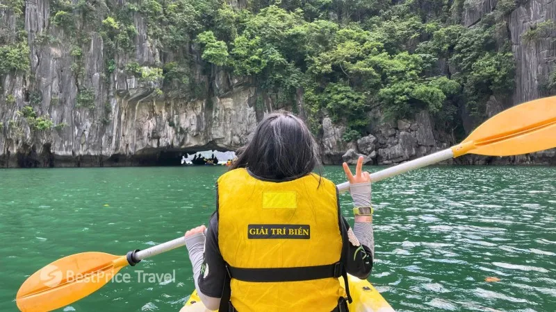Enjoy kayaking activity