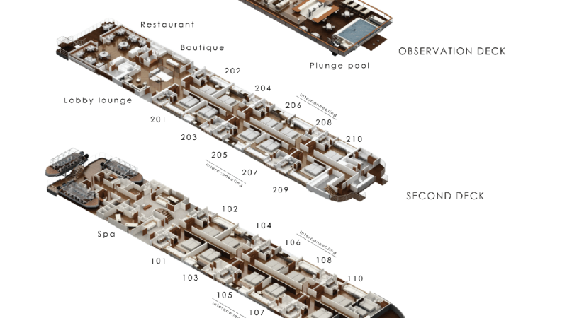 Aqua Mekong Cruise Deckplan